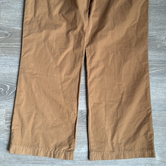 FRAME Pleated cotton-twill wide-leg pants Camel 27 - Picture 13 of 13